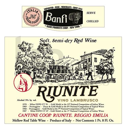 Wine - Riunite Red - 1970s