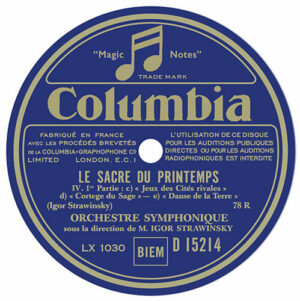 Record Label - Columbia "Le Sacre du Printemps" - 1961