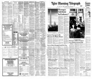 Newspaper - Tyler Morning Telegraph - 1980