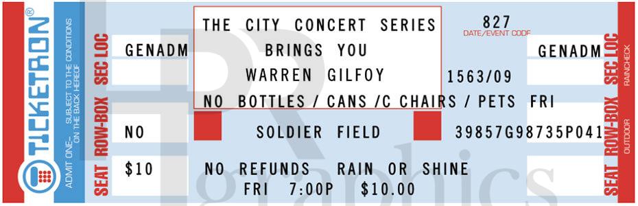 Ticket - Ticketron Concert - 1974