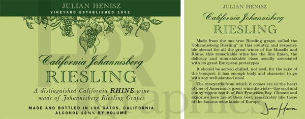 Wine - Riesling - 1970s