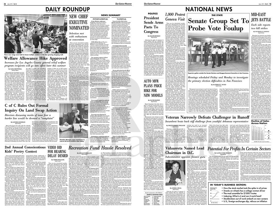 Newspaper - Clarion Observer - 1970s - Interior #2