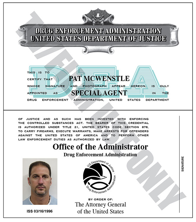 DEA Wallet Photo ID - 2000 Recreation