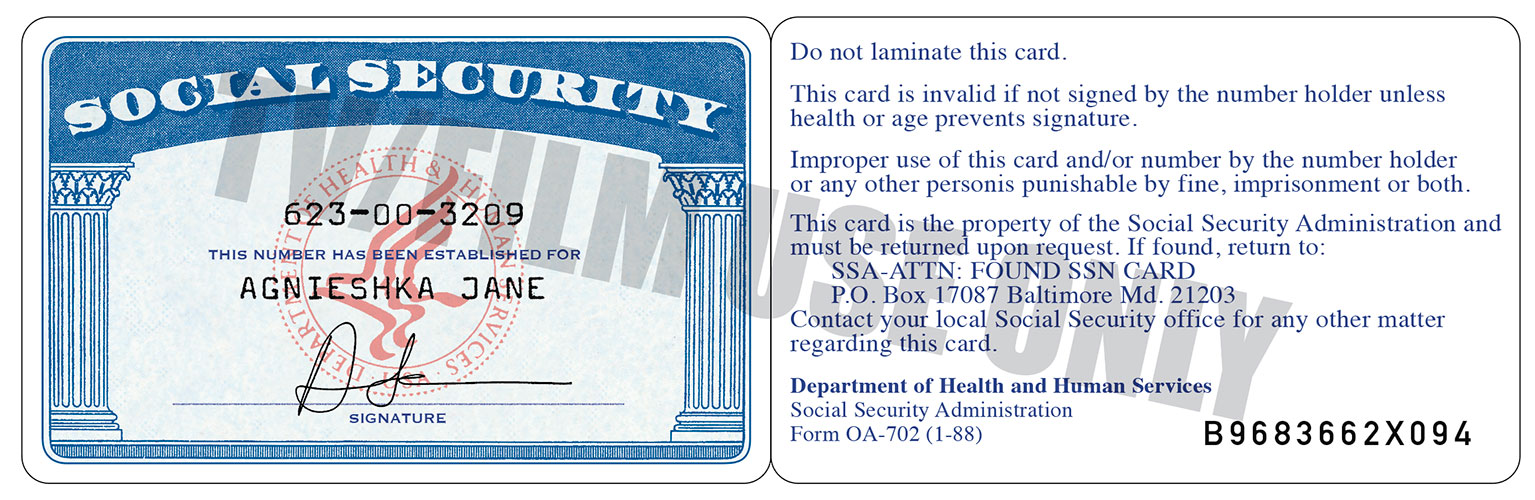 Social Security Card - 1988