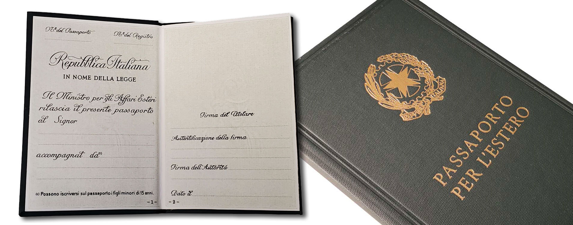 Passport - Italy - 1950s