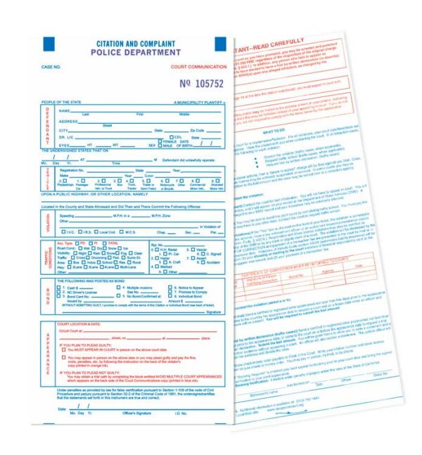 Traffic Ticket - Generic - 01