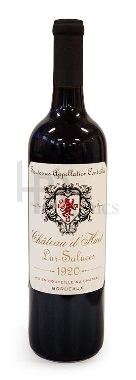 Wine - Chateau D'Huet - 1920