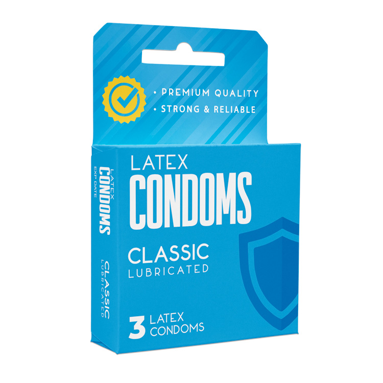 Condom Box - Latex Shield - 3 Pack - Classic