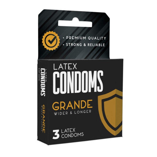 Condom Box - Latex Shield - 3 Pack - Grande