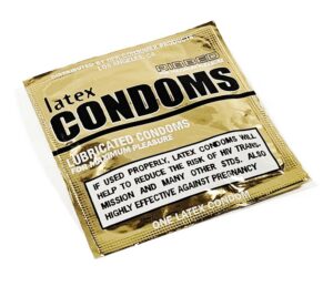 Condom Wrapper - Latex - Gold