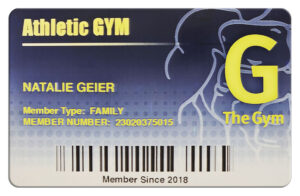 Athletic Gym Membership Card