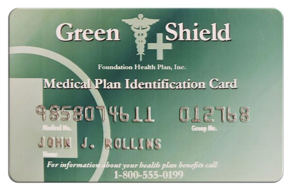 Green Shield Medical Plan Card