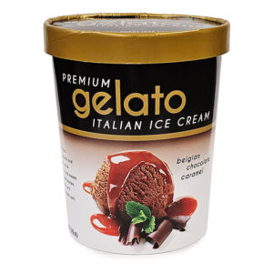 Gelato Italian Ice Cream - Belgian Chocolate Caramel - Quart