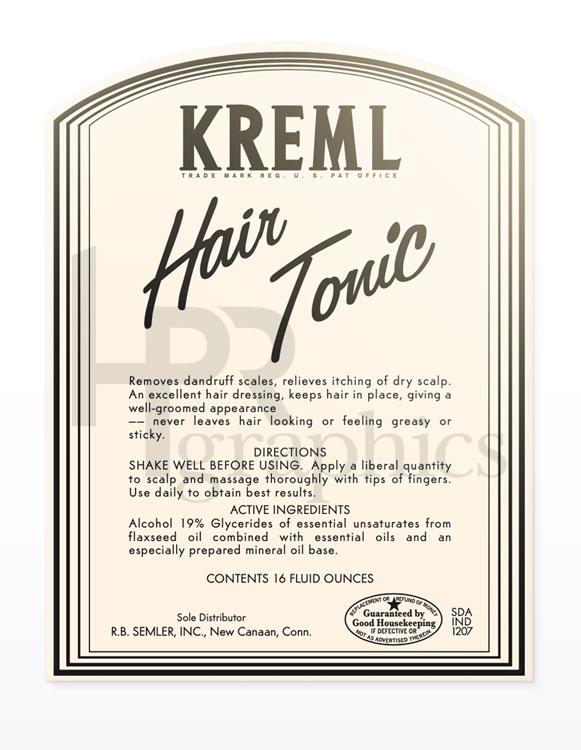 Kreml Hair Tonic - 1930s / 1940s