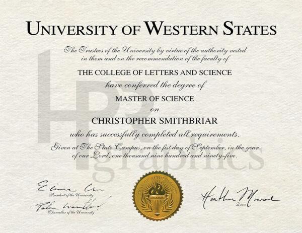 University of Western States Diploma