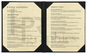 Bistro Gardens - Lunch Menu Insert