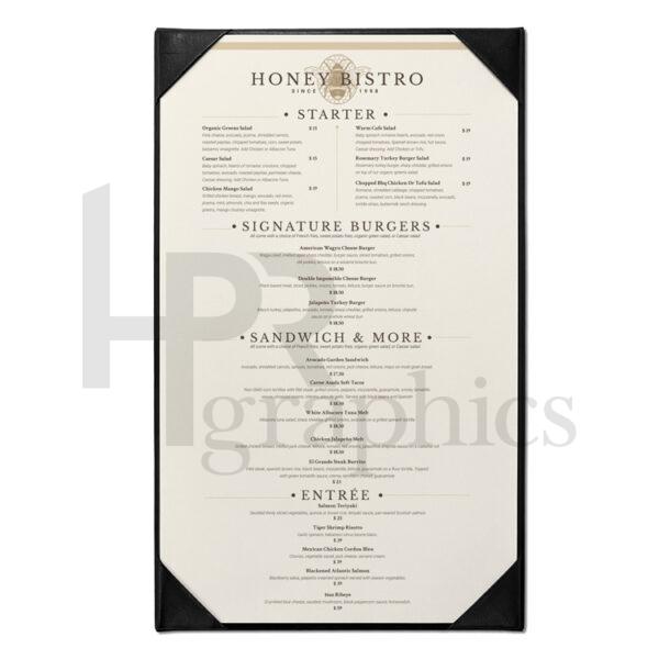 Honey Bistro - Menu Insert