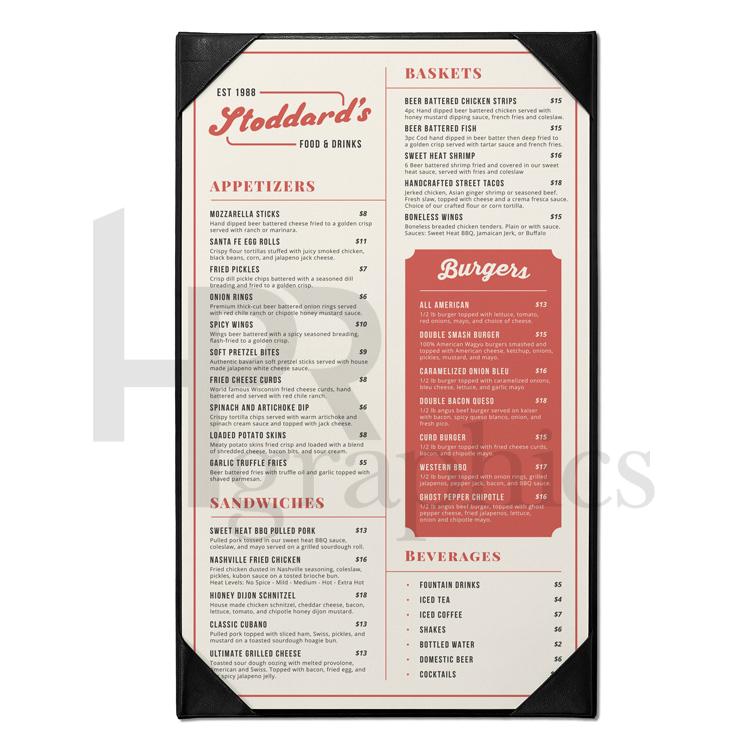 Stoddard's Grill - Menu Insert