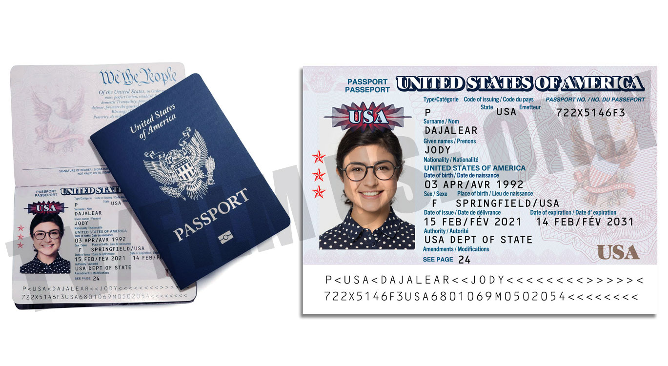 Passport - Fictitious Design - USA