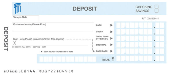 Bank Deposit Slip - 02