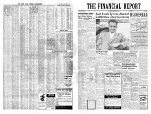 Newspaper - The Financial Report - 1954