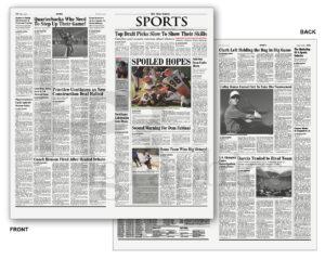 Pre-Printed Sports Section Cover - Star Current