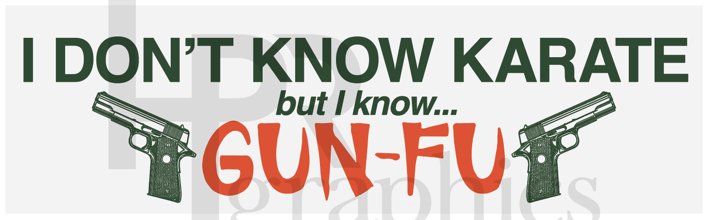 Gun-Fu Bumper Sticker