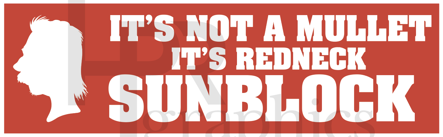 Mullet Bumper Sticker