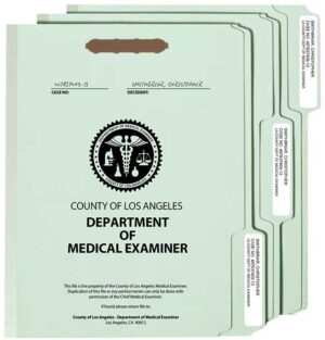LA County Medical Examiner File Folder