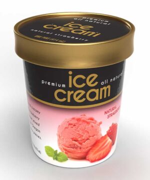 Ice Cream - Premium - Natural Strawberry - Pint