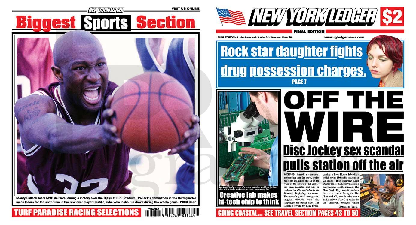 Tabloid Cover - NY Ledger (NY Post Style)